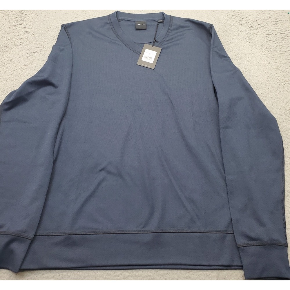 Dunning Golf Sweatshirt Mens Medium Blue Performance Stretch Quick Dry D7F21K991